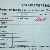 Pošta partner Stárkov - změna v pondělí 12.2.2024 1